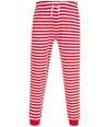 SF086 SF Clothing Unisex Cuffed Lounge Pants Red / White Stripes colour image